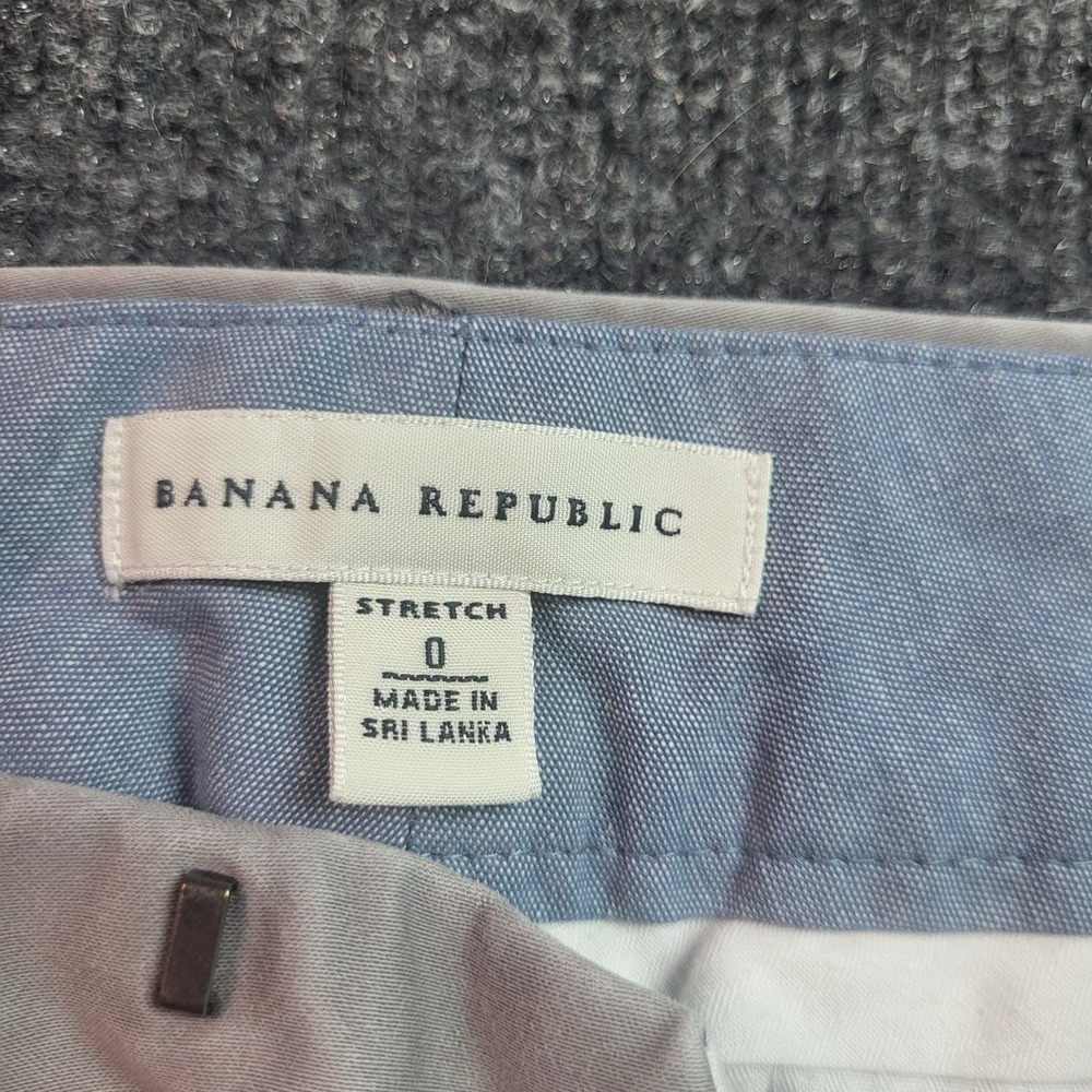 Banana Republic Women Stretch Slim Chino Pants Size 0 Gray Khaki Ankle Workwear - Picture 6 of 8